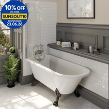 Freestanding 1500mm Bath Tub Traditional Single Ended Bathroom Dragon Feet