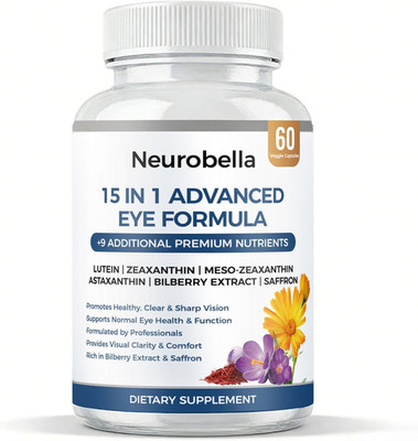 Neurobella Eye Formula, Neurobella 15 in 1 Advanced Eye Formula with All 3 Carot