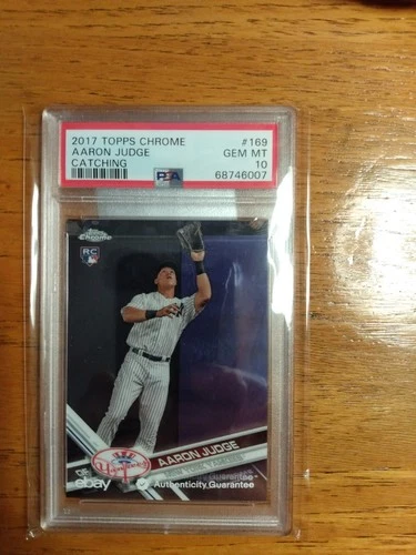2017 Topps Chrome #169 Aaron Judge Rookie Card PSA 10 GEM MINT