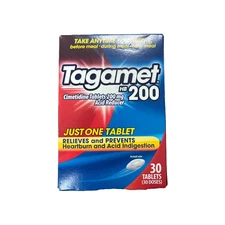 Tagamet HB 200mg Cimetidine Acid Reducer Heartburn Relief 30Ct Tablets Exp 06/26