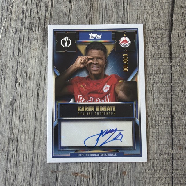 Topps Match Attax 2025-26 Karim konate Genuine Autograph SSP /100 Salzburg