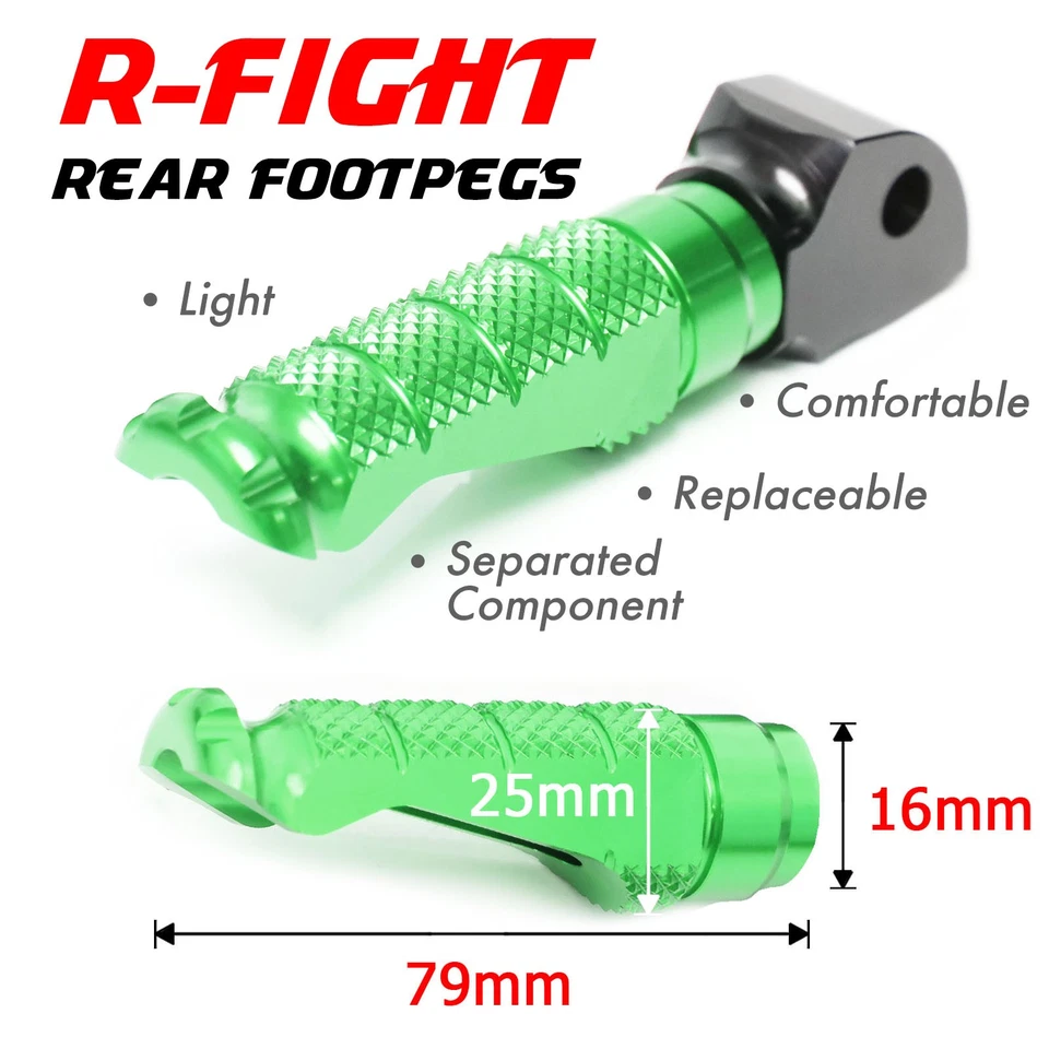 R-FIGHT Green Rear Foot Pegs For HONDA CB1100N /ABS 17 18 Foto 4 de 4