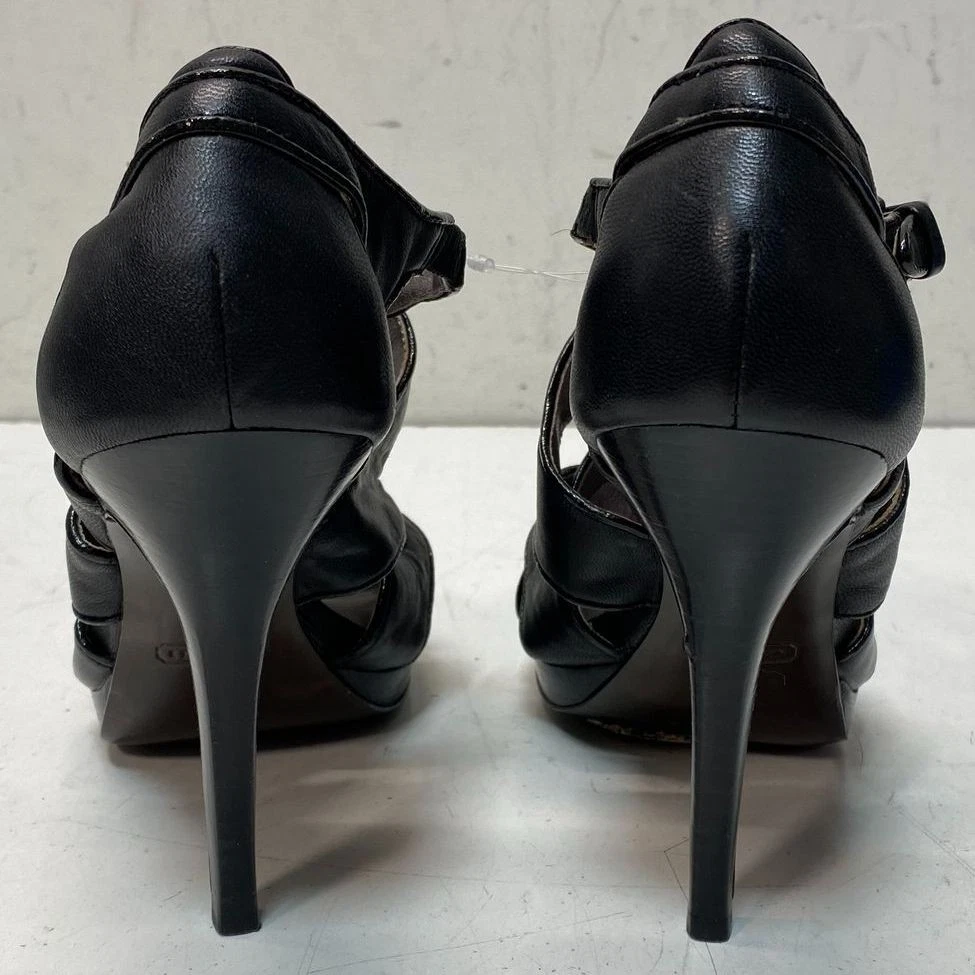 Abito Coach donna nero in pelle con spalline e tacco taglia 7