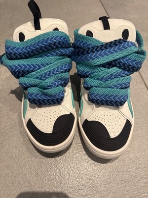 lanvins curb sneaker, größe:42, farbe:blau und weiß