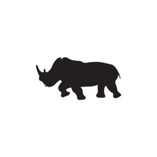 Rhino Rhinoceros - Vinyl Decal Sticker - Multiple Color  Sizes - ebn1372