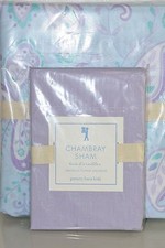 NEW Pottery Barn Kids KRISTEN TWIN DUVET Cover CHAMBRAY SHAM Purple Blue Lilac
