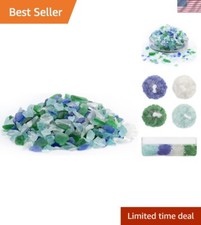 Versatile 4 LBS Sea Glass Vase Filler: Vibrant Colors for Beach-Themed Decor