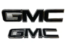 OEM 2018-2021 GMC Terrain Front & Rear Emblem Set Black Chrome 84321763 GM