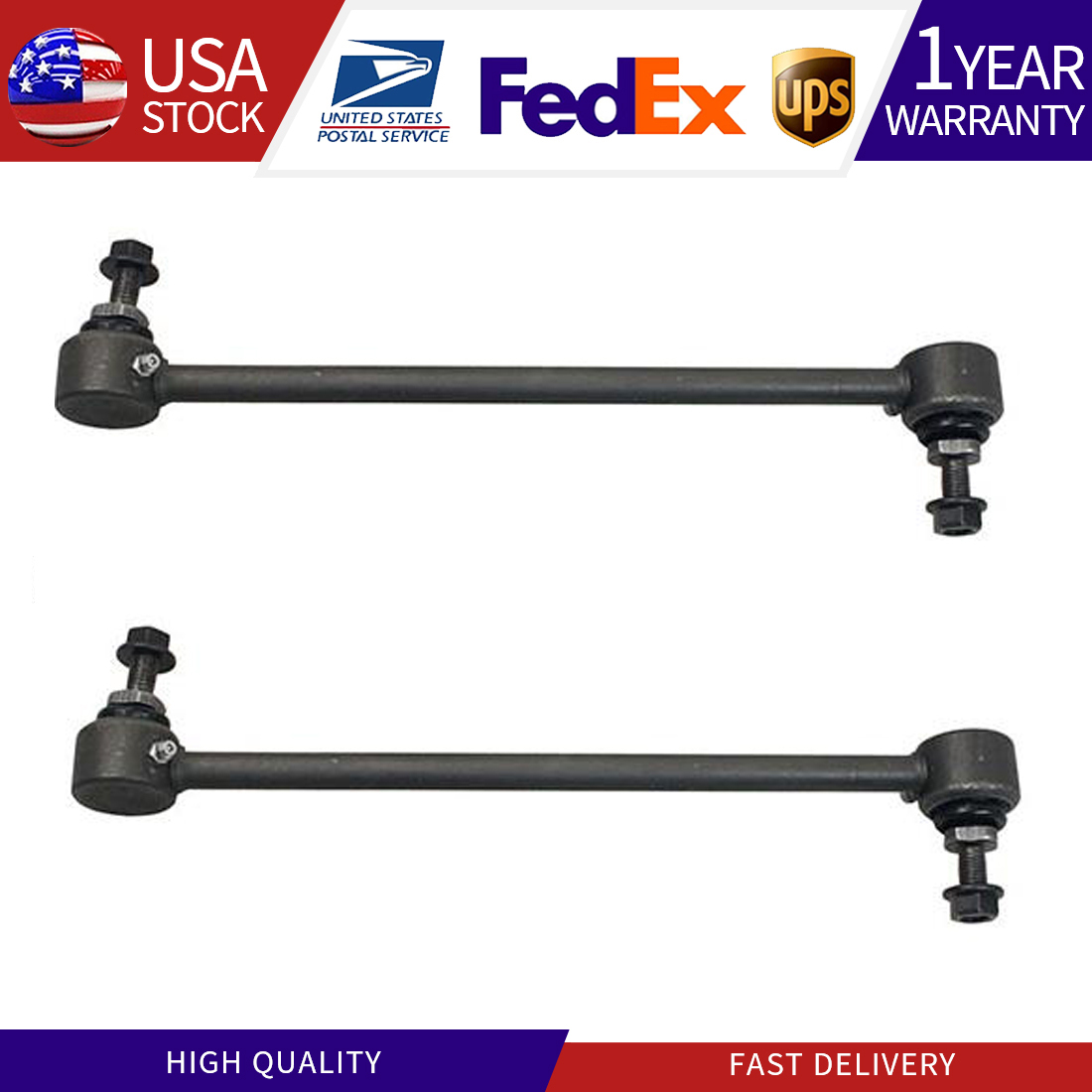 Front Left and Right Sway Bar Link Kits 2PCS Set For 2012-2019 Fiat 500 ...