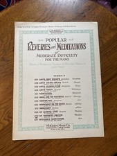 Popular Reveries And Meditations Sheet Music - 1924