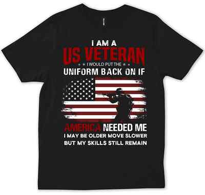 Veteran US Military Patriotic Tee Veterans Day Independence Gift - Main Image
