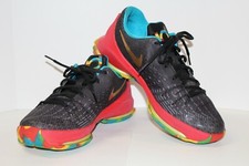 Nike Kevin Durant KD 8 Black Red Basketball Shoes - Sz 6.5 Youth - Pre-owned