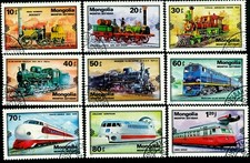 TRANSPORT  Railway Locomotive  Mongolia  Set 1979
