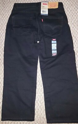 New Levis 8 husky BLACK 550 Relaxed JEANS 28 x 23 100% Cotton boys 