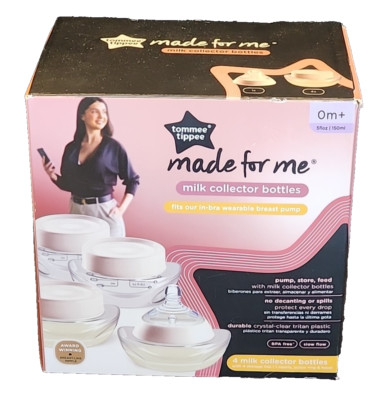 Tommee Tippee Made for Me Milk Collector Bottles For In-bra Wearable Pump (DG112