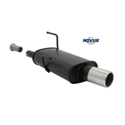 Novus N Stahl Sport Auspuff Endschalldämpfer 1x90 rund Peugeot 206 CC Edelstahl