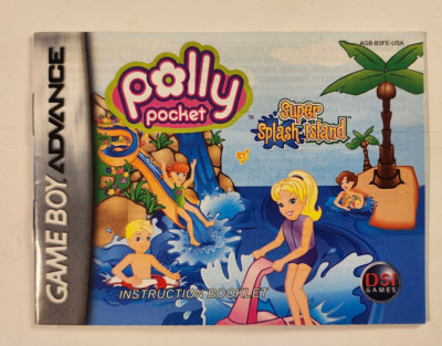 POLLY POCKET Super Splash Island GAME BOY ADVANCE MANUAL *NO GAME*