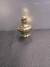 Single Brass Lamp Finial 1/8ip-27 3/8 Thread, 7/8” Wide 1-1/8”tall