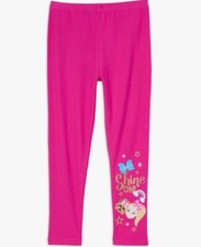Jojo Siwa Girls' Leggings Pink Elastic Waist 10-12 Shine On Big Kid