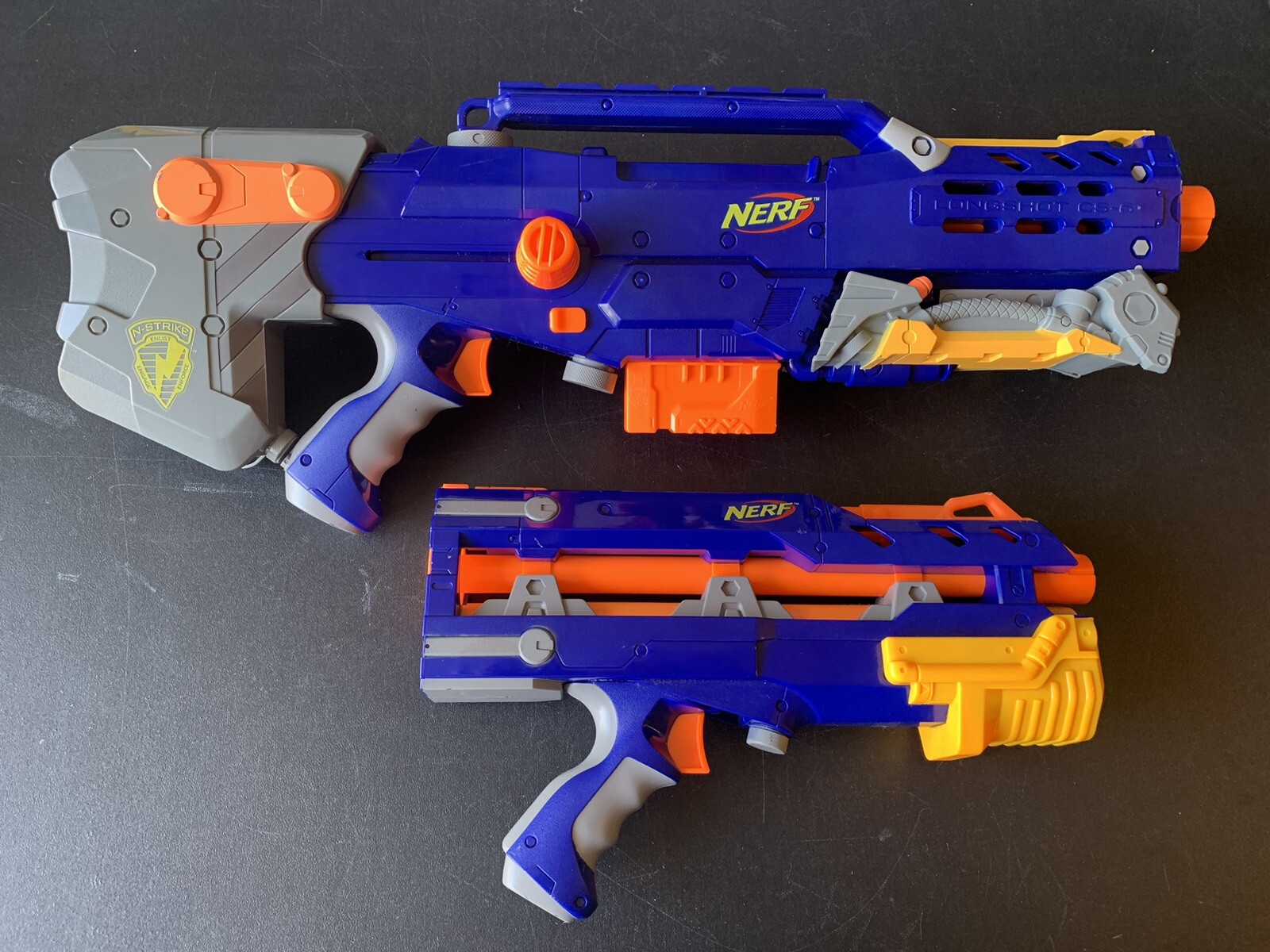 Nerf Longshot CS-6 SNIPER Blaster Dart Gun W/Front Blaster, Bipod & Scope