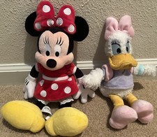 Lot Of 2 Disney Minnie Mouse and Daisy Duck Disney Parks Plush Toys