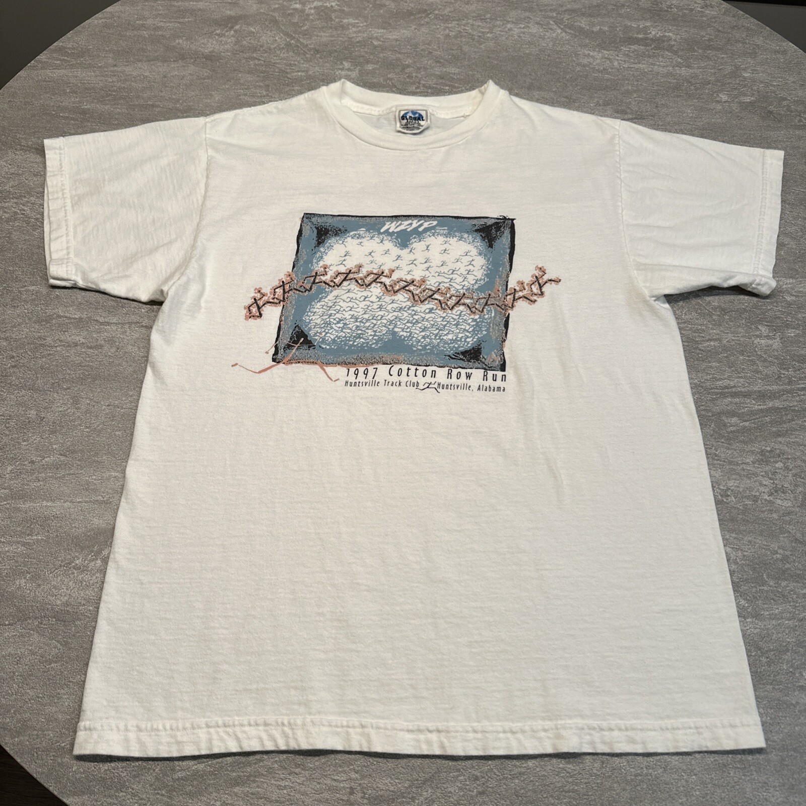 Camicia vintage anni 90 cotone fila corsa Huntsville punto singolo McDonald’s promo med