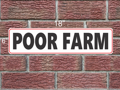 POOR FARM 6x18 Metal Sign | eBay