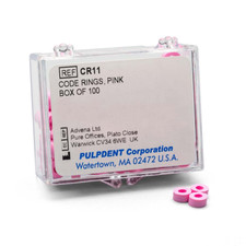 Pulpdent CR11 Instrument Organizer Color Code Rings Silicone Standard Pink 100Pk