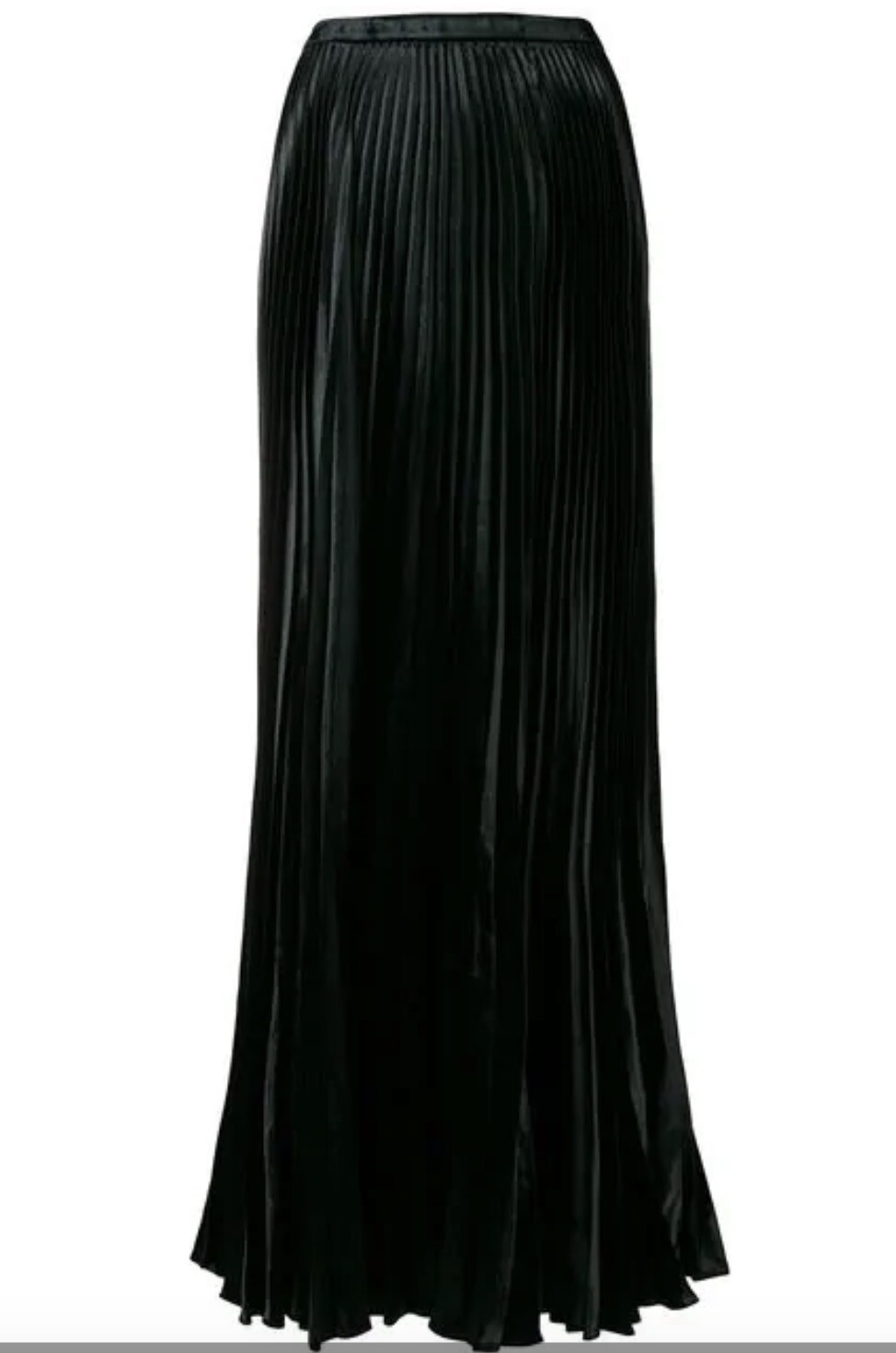 Maxi gonna lunga nera seta velluto plissettata SAINT LAURENT Paris nuova con etichette prezzo di listino £1680 UK8