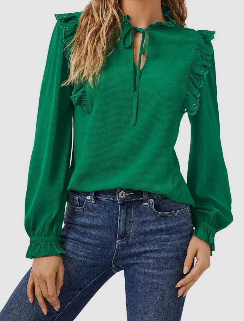 Cece ruffle top hotsell