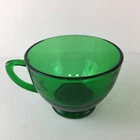 Vintage Anchor Hocking Forest Green Glass Punch Cup