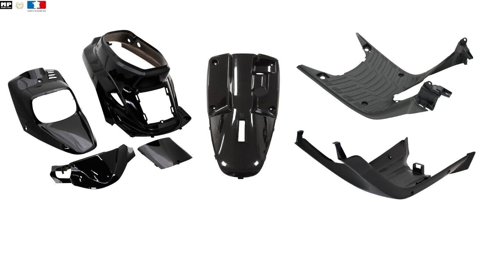 Kit carénage Yamaha Bws 50 Spirit de 1992 1995 1998 2000 coques Booster noir