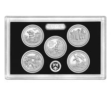 2016 S America the Beautiful National Parks Mint Silver Proof Set in Lens Case