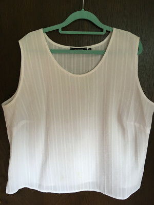 weißes ärmelloses Shirt/Hängerchen v.Fabiani Gr.50,wenig oder gar nicht getragen