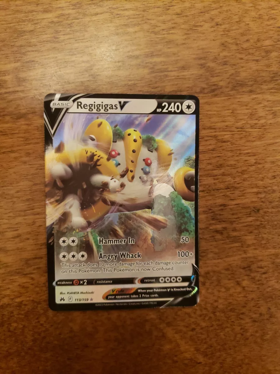 Pokemon REGIGIGAS V 113/159 - Crown Zenith - ULTRA RARE HOLO - - MINT