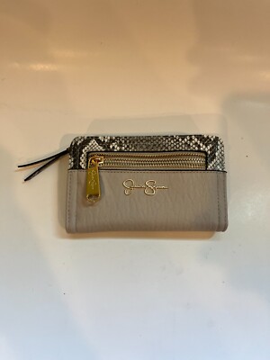 Jessica Simpson grey (Quartz) Medium open flap Zip Around wallet