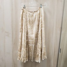 Pleated Chiffon Maxi Skirt Drawstring Waist Neutral Midi