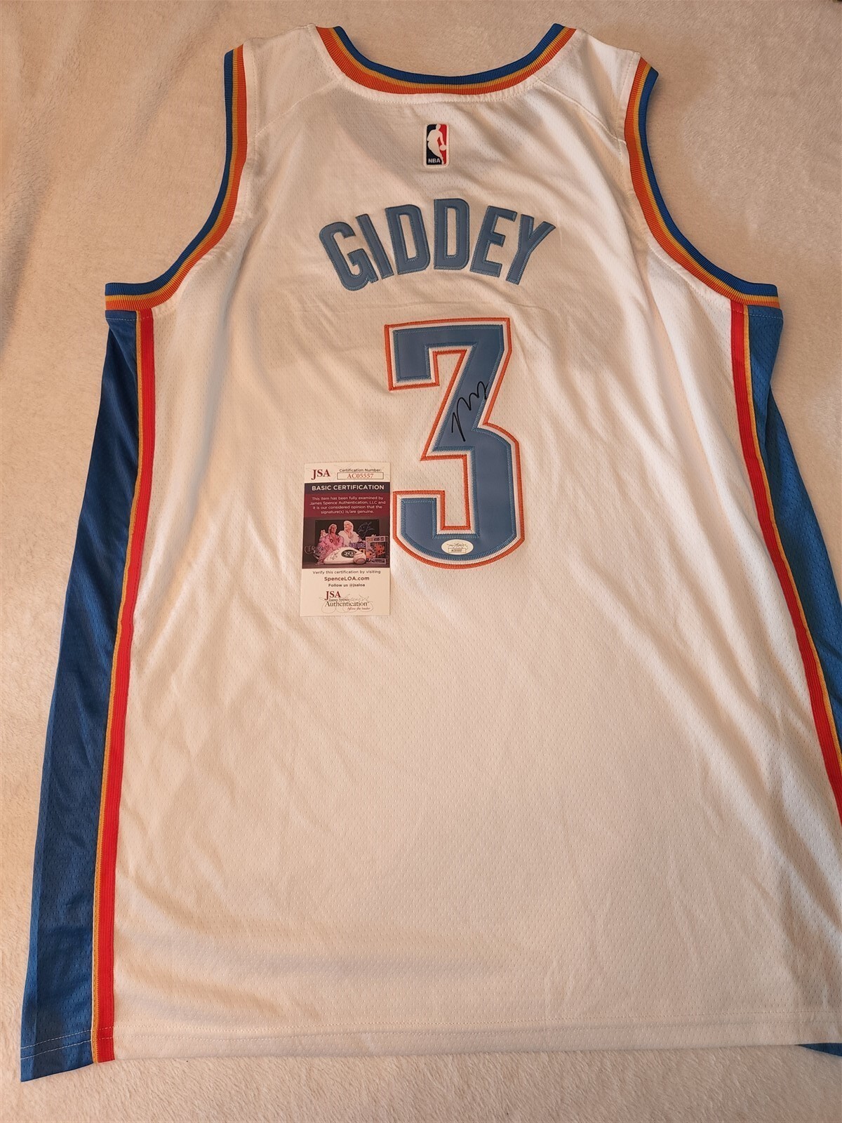 Josh Giddey Autographed Signed Thunder Custom Jersey Size Xl JSA COA 