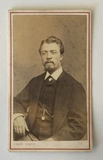 Old Antique Caze Photographer CDV Photo Young Dashing French Man Cambrai France