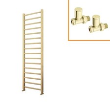 Brushed Brass Towel Rail Ladder Radiator Bathroom Heater Warmer 1600 x 500