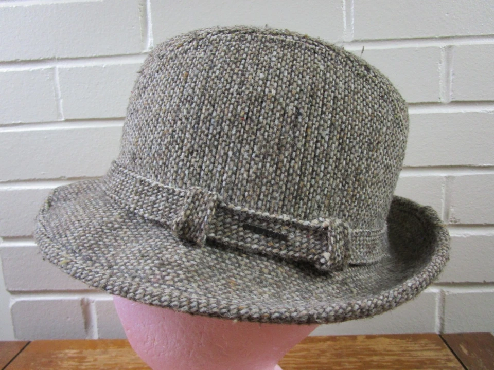 Vintage Men's STETSON Equalizer Fedora Wool Blend Gray Tweed - See Measurements - Image 3 of 4