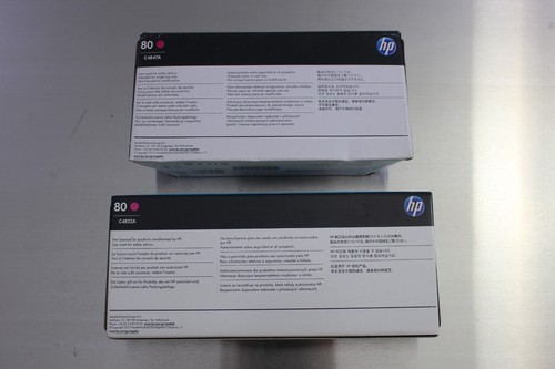 GENUINE HP #80 MAGENTA Printhead/Cleaner + Ink Cartridge SEALED (Expired) - Afbeelding 5 van 5