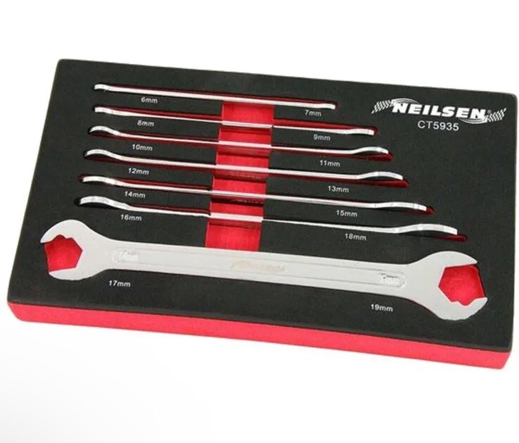 7PC ULTRA THIN RATCHETING ACTION SPANNER SET 6mm-19mm | 5935