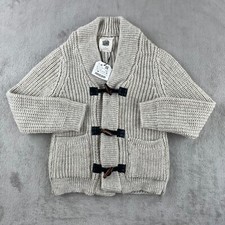 ZARA Knitwear Cardigan Kids Boy 6 Years Natural Wool Blend Sweater Toggle Button