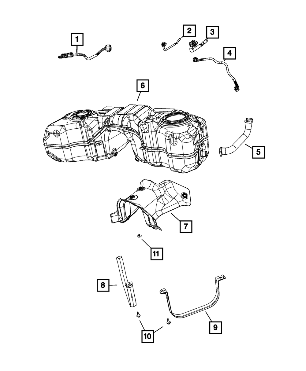 Genuine Mopar Fuel Filler Hose 68522580AB