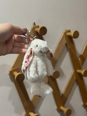HOT Jellycat Blossom Cream Bunny Berry Bag Charm Plush Keychain