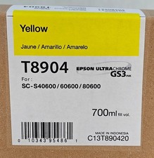 GENUINE Epson GS3 Yellow Ink 700ml T8904 for SC-S40600 60600 80600 Printer 700ml
