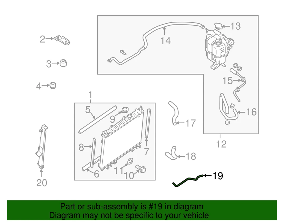 Nissan Pathfinder 2008-2012 genuino - manguera 21632-ZS00A Foto 2 de 2