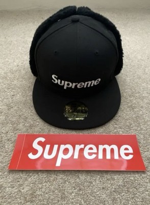 SUPREME x New Era Windstopper Ear Flap Hat Cap BLACK 7 1/2 2021 | eBay