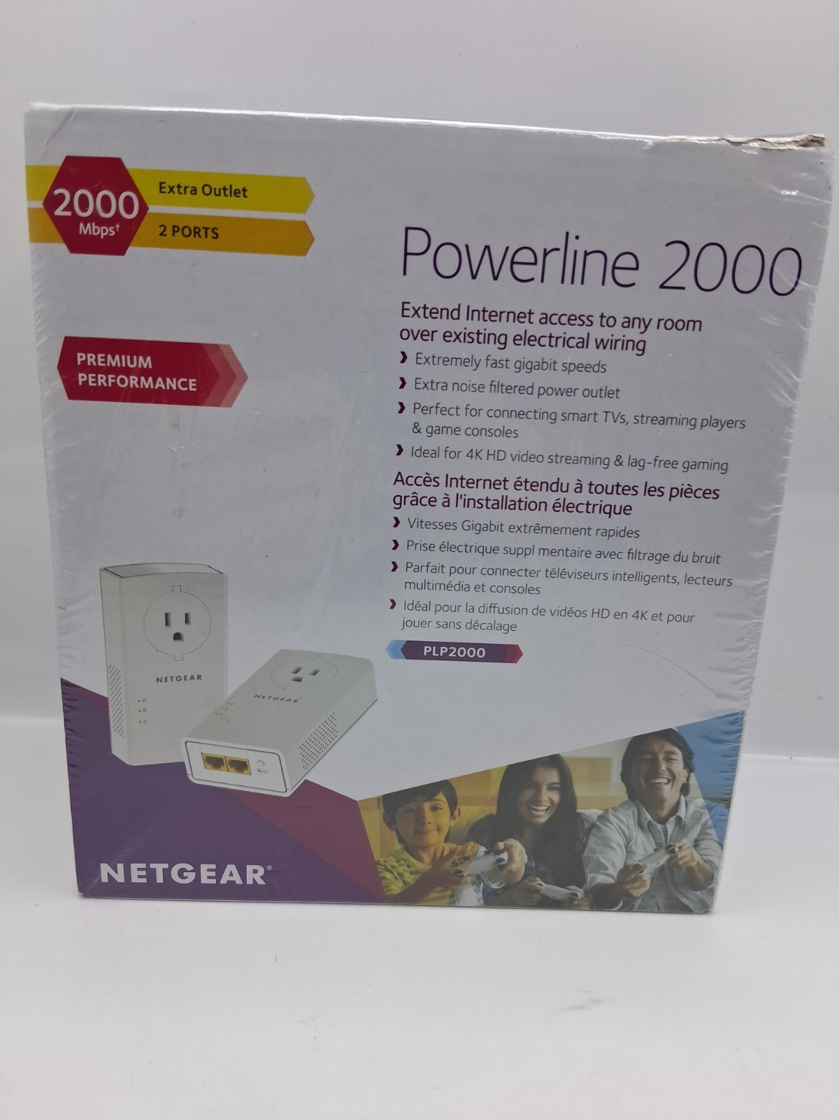 NETGEAR - Powerline 2000 + Extra Outlet New In Sealed Box Ne
